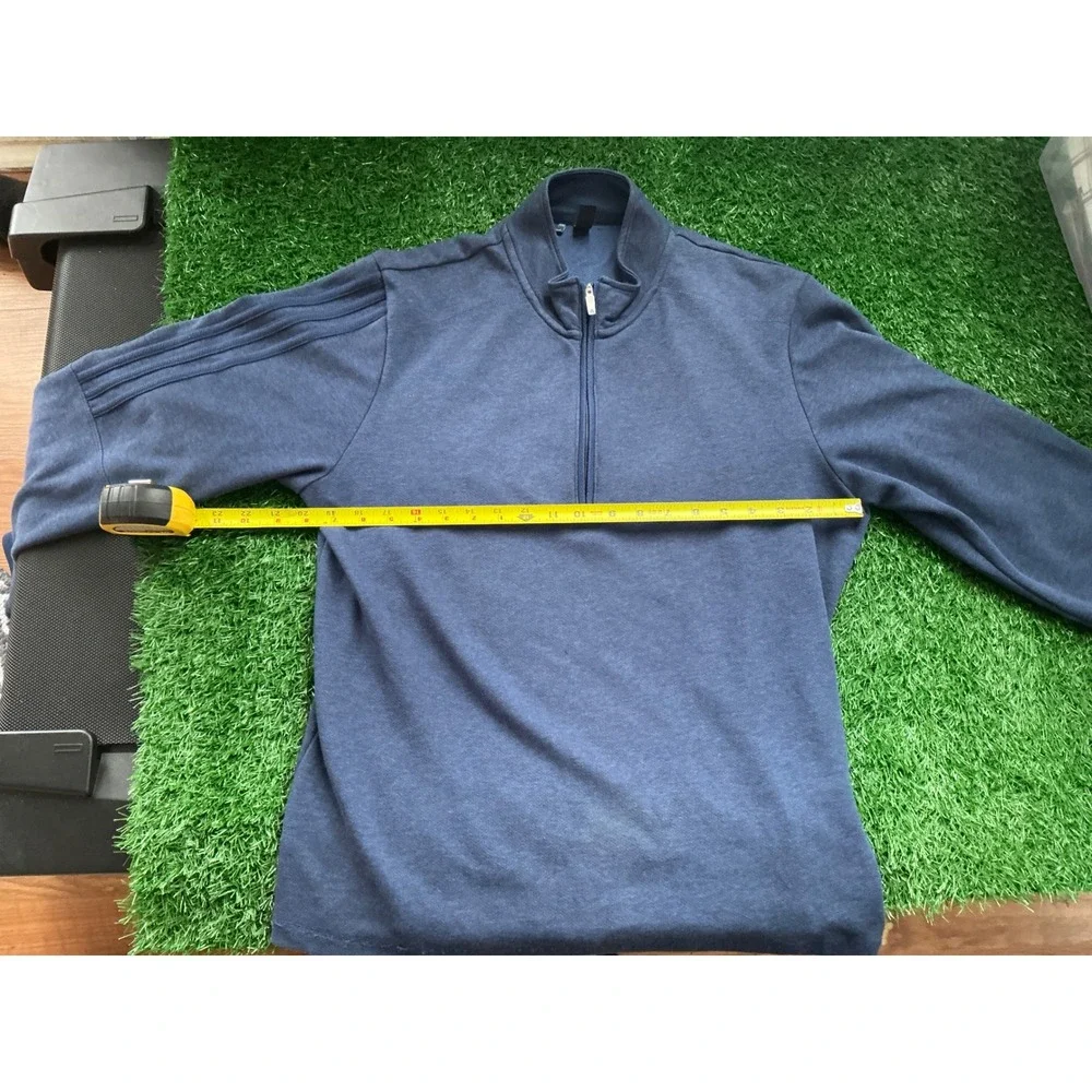 Adidas Primegreen Mens Quarter Zip Pullover Navy Blue Athletic Sweatshirt M